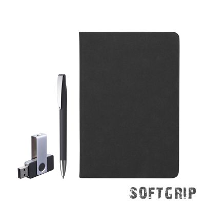 Подарочный набор Комо, покрытие soft grip, черный-0