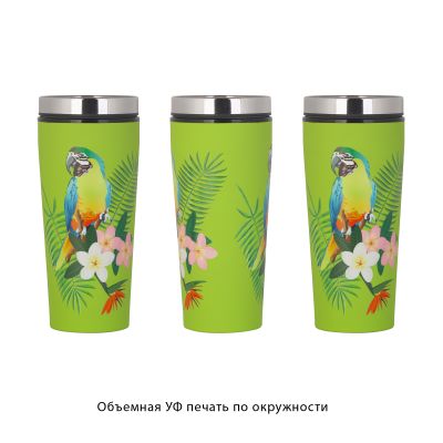 Термостакан Верона 450 мл, покрытие soft touch, зеленое яблоко-3