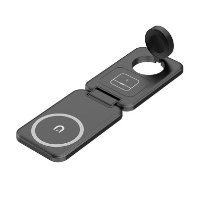 Складная беспроводная (15W) зарядная станция Slap с MagSafe, черный-1