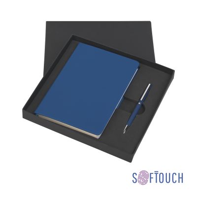 Набор подарочный Неаполь, покрытие soft touch, синий-0