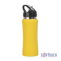 Бутылка для воды Индиана, покрытие soft touch, 0,6 л., желтый