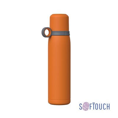 Термос Урал 600 мл, покрытие soft touch, оранжевый-0
