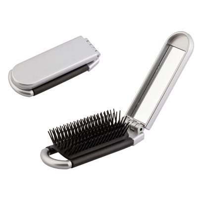 Расческа с зеркалом, серебристый-0