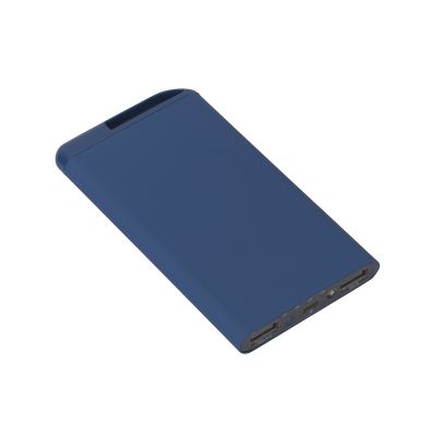 Зарядное устройство Theta, 6000 mAh, 2 выхода USB, покрытие soft touch, темно-синий-2