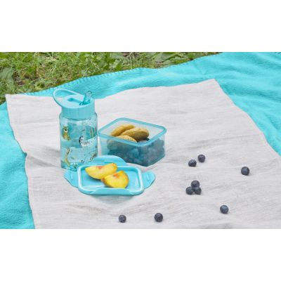 Набор с детским принтом (ланч-бокс, бутылка 0,45 л), зеленый-1