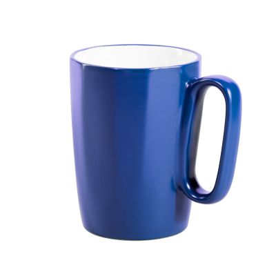 Кружка керамическая Calypso 250 мл, синий с белым-0