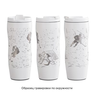 Термостакан Монтана 400 мл, покрытие пудра, белый-6