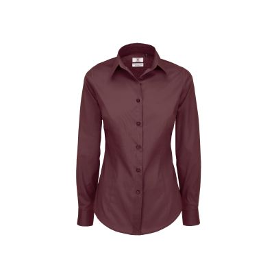 Рубашка женская с длинным рукавом Black Tie LSL/women, бордовый-1