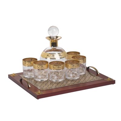Набор для виски Savoy, коричневый с золотым-0