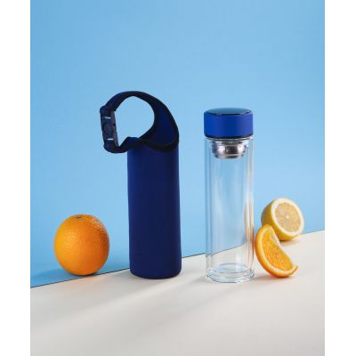 Заварочный термос Остин 320 мл в чехле, синий-1