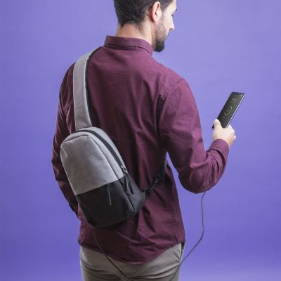 Рюкзак Single на одно плечо, серый-1