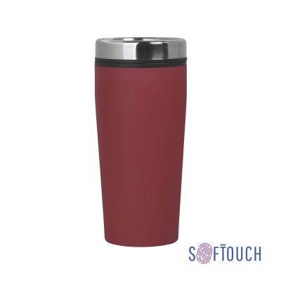 Термостакан Европа 500 мл, покрытие soft touch, красный-0