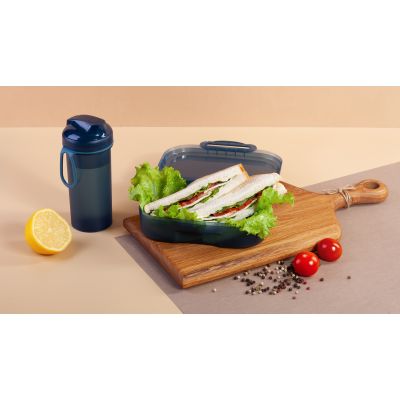 Набор Eat&Drink box: бутылка, ланч-бокс, синий-1