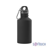 Бутылка для воды Финиш, покрытие soft touch 500 мл, черный