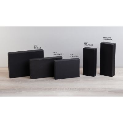 Подарочная коробка без ложемента (крышка-дно, 20,5 х 3,5 х 8,5 см), черный-2