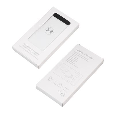 Беспроводное зарядное устройство Quantum, 10000 mAh с цифровым индикатором заряда, белый-4