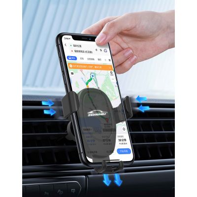 Автомобильное беспроводное (10W) зарядное устройство Clamp SOFTTOUCH с подсветкой логотипа, покрытие soft touch, черный-2