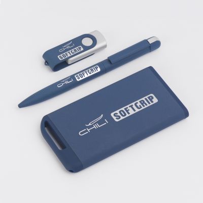 Флеш-карта Vostok SOFTGRIP 8 Гб, покрытие softgrip, темно-синий-1