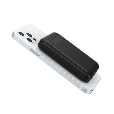 Беспроводное магнитное ЗУ Forsage SOFTTOUCH, 8000 mAh с быстрой проводной (20W) и беспроводной (15W) зарядкой, покрытие soft touch, черный-3