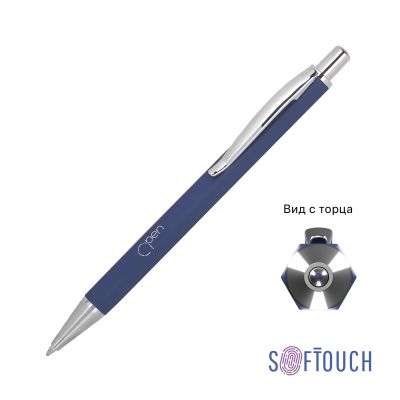 Ручка шариковая Stanley, покрытие soft touch, темно-синий-0