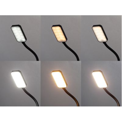 Лампа Smart Flex с беспроводным 3в1 (15W) ЗУ с MagSafe, часами, карандашницей и подсветкой логотипа, черный-3