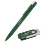 Набор ручка Jupiter + флеш-карта Vostok 8 Гб в футляре, фиолетовый, покрытие soft touch#, темно-зеленый