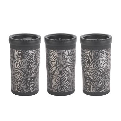 Термостакан Миссури 280 мл c гравировкой Зебра, покрытие soft touch, черный-2