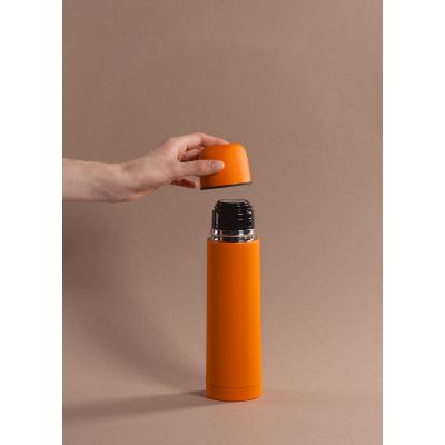 Термос Крит 500 мл, покрытие soft touch, оранжевый-1