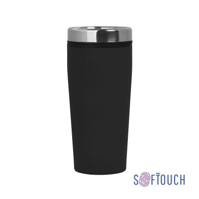 Термостакан Европа 500 мл, покрытие soft touch, черный-0