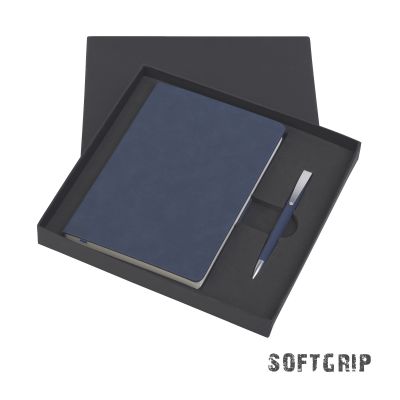Подарочный набор Латина, покрытие soft grip, синий-0