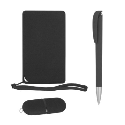 Набор Камень на 3 предмета, 4000 mAh /32Gb, с покрытием soft grip, черный-1