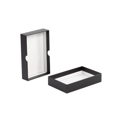 Подарочная коробка без ложемента (крышка-дно, 10 х h 3,5 х 16 см), черный-2