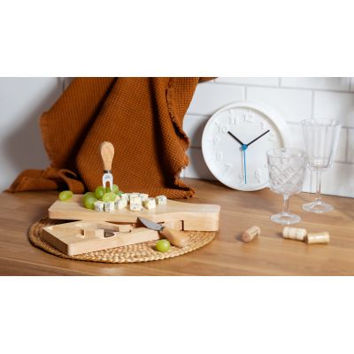 Набор для сыра и вина Gourmet в футляре, натуральный-4