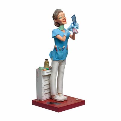 Скульптура Леди Дантист, белый с голубым-0