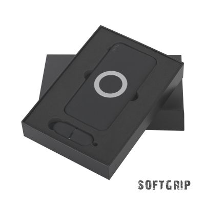 Набор Камень на 2 предмета, 8000 mAh /16Gb, с покрытием soft grip, черный-0