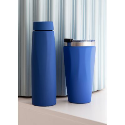 Термос Calypso 500 мл, покрытие soft touch, синий-8