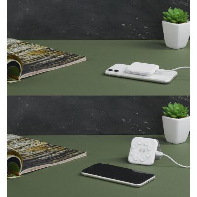 Настольное беспроводное зарядное устройство-подставка Satellite, белый-1
