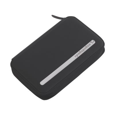 Дорожный органайзер со cъёмным (на магните) беспроводным зарядным устройством 3000 mAh, черный-6