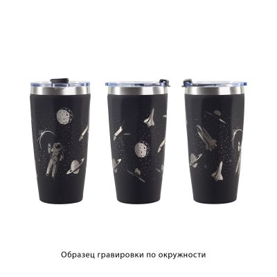 Термостакан Calypso 500 мл, покрытие soft touch, черный-2