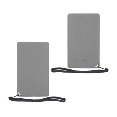 Зарядное устройство Камень с покрытием soft grip, 4000 mAh в подарочной коробке, серый-2