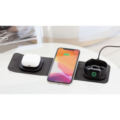 Складная беспроводная (15W) зарядная станция Magic Case с MagSafe для смартфона, часов и наушников, черный-7