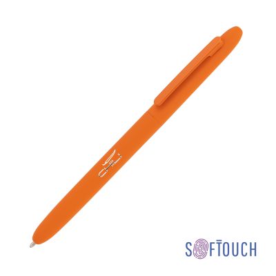Ручка шариковая Vega, покрытие soft touch, оранжевый-0