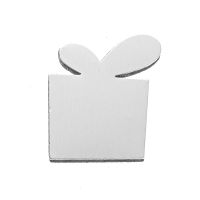 Магнит Подарок, серебристый