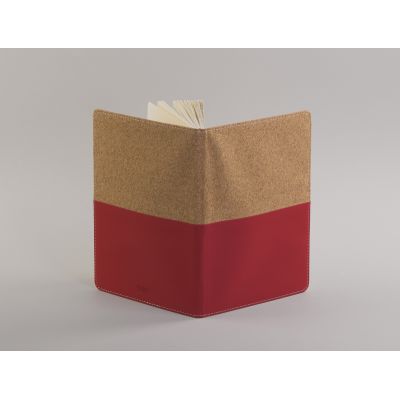 Блокнот Фьюджи уценка, формат А5, покрытие soft touch+пробка, красный-2