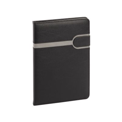 Ежедневник недатированный Бари, формат А5, черный с серым-0