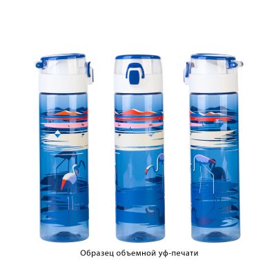 Бутылка для воды Vita 600 мл, синий с белым-8