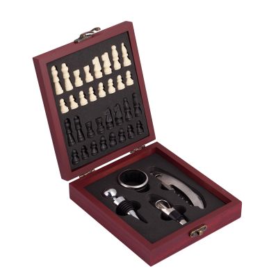 Набор винный Купаж с шахматами, бордо-0