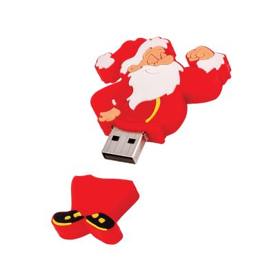 Флеш-карта Дед Мороз USB 8GB, красный с белым-1
