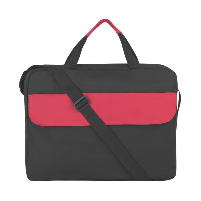 Сумка для документов Бристоль, черный с красным-0