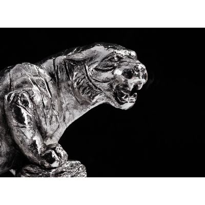 Скульптура Тигр, серебристый-1